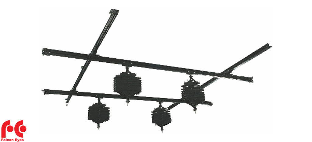 Falcon Eyes Ceiling Rail System B-3030C 3×3 m incl. 4 Panthographs «  Background Systems &Laquo; Backgrounds « Falcon Eyes